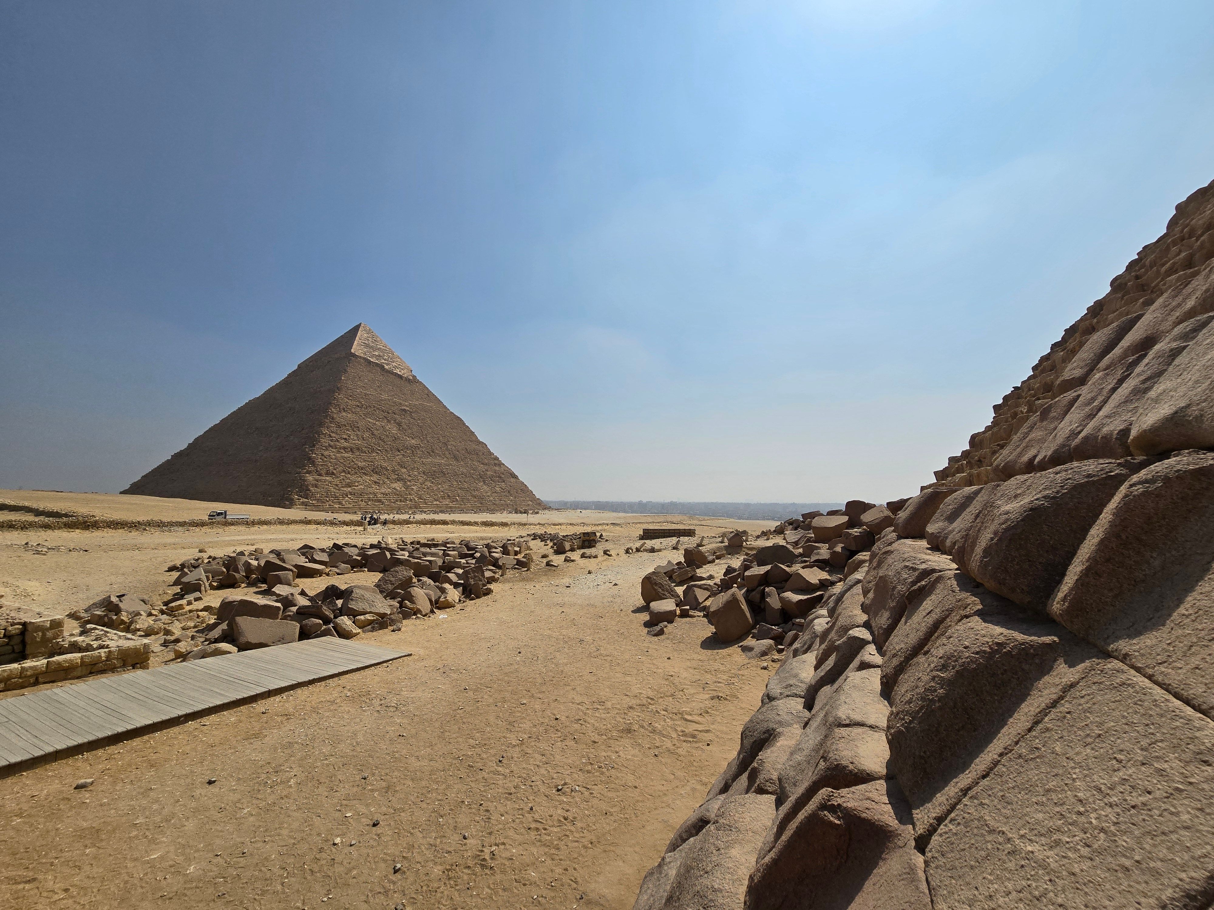 Great Pyramid of Giza under clear blue sky · Free Stock Photo