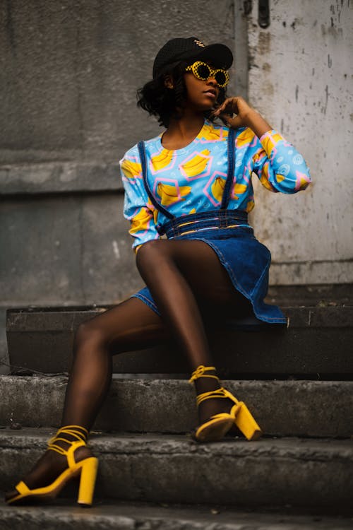 Photo Of Woman Sitting On Stairs