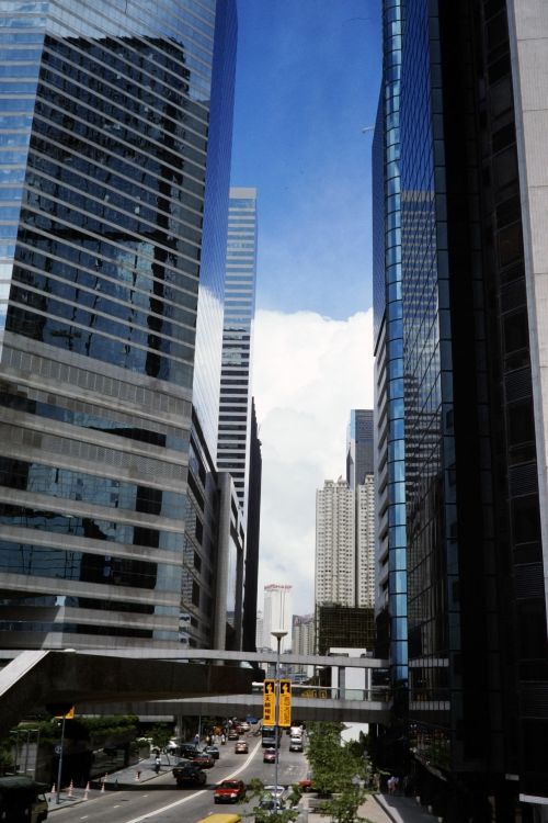 Free Stunning view of contemporary skyscrapers in a bustling Chinese metropolis under a clear sky. Stock Photo
