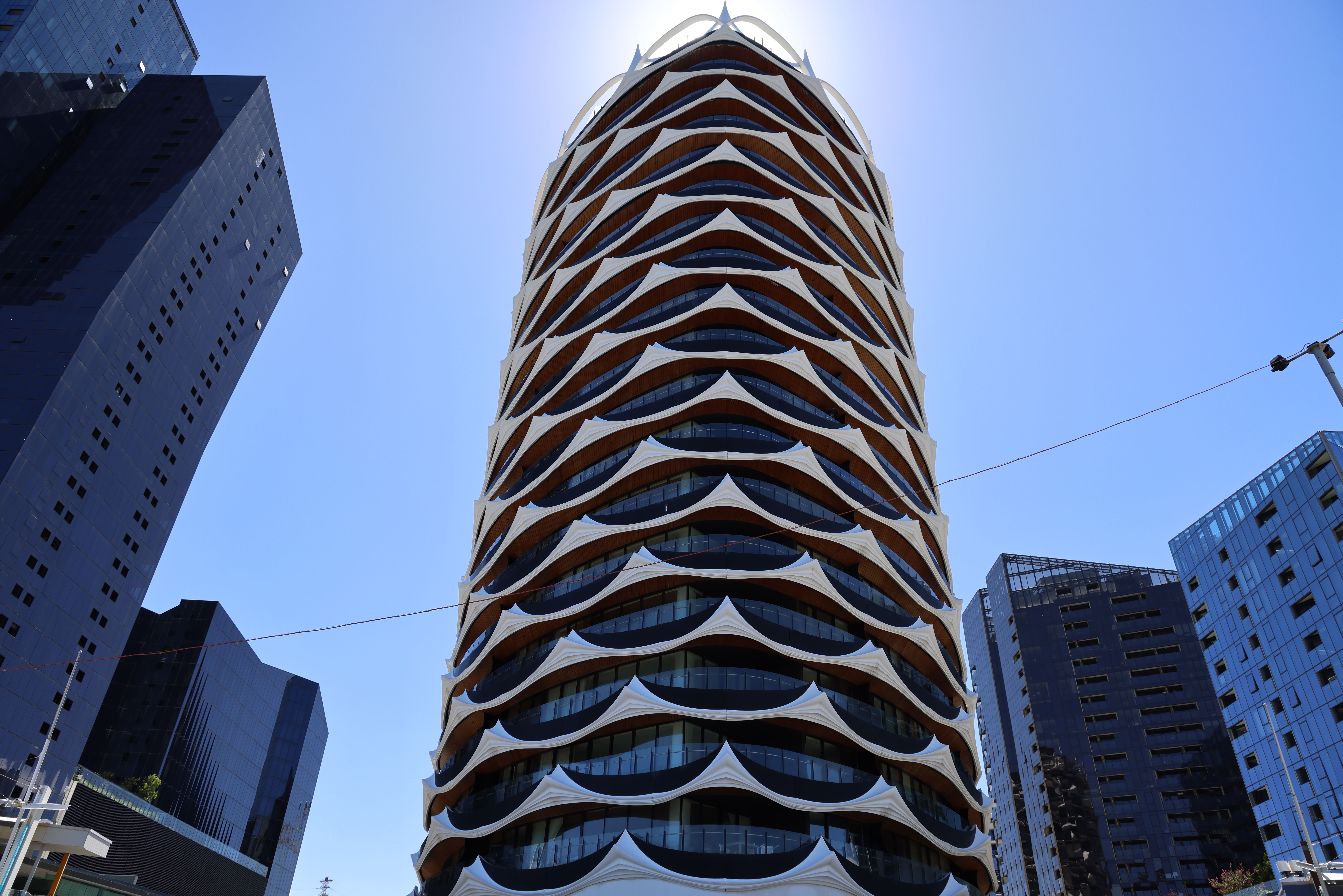 Modern Architectural High-Rise in Urban Setting · Free Stock Photo
