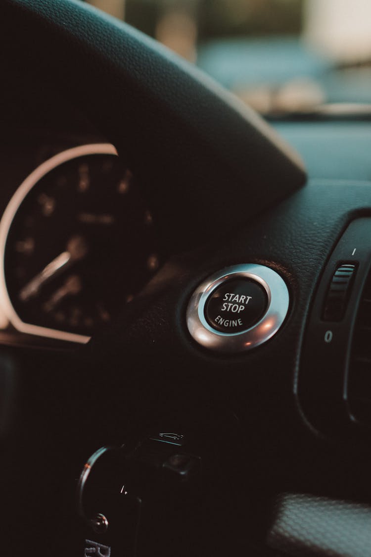 Car Interior With Focus On The Ignition