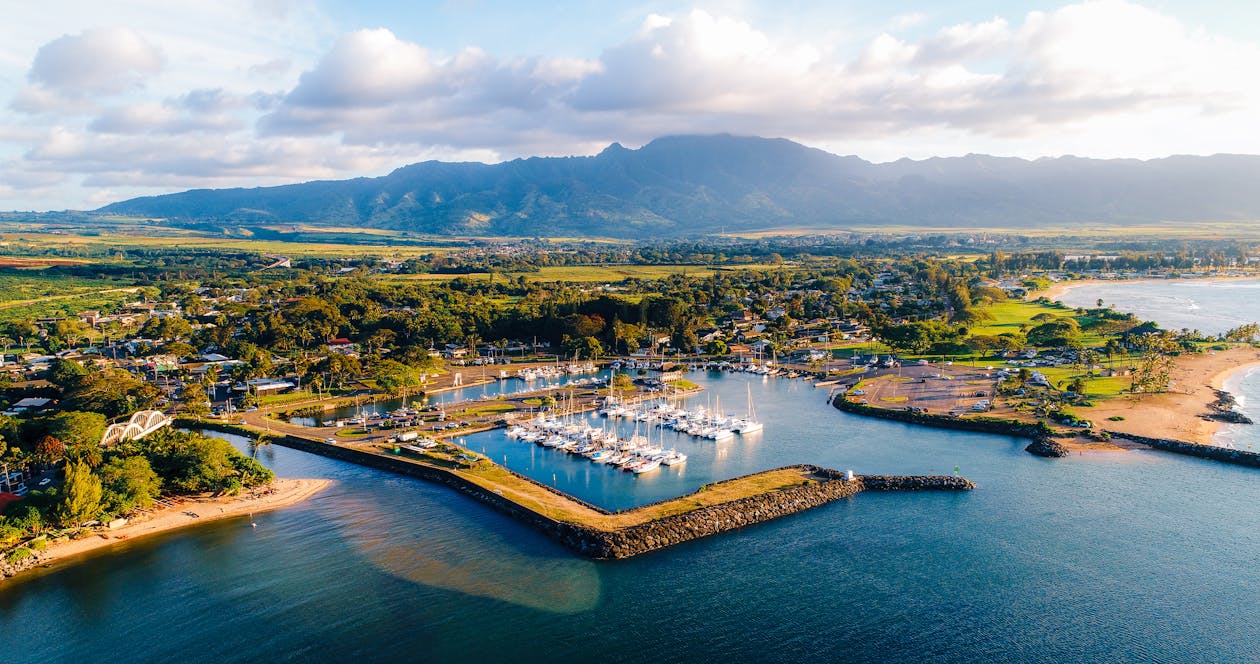 Aerial View of a Beautiful Island