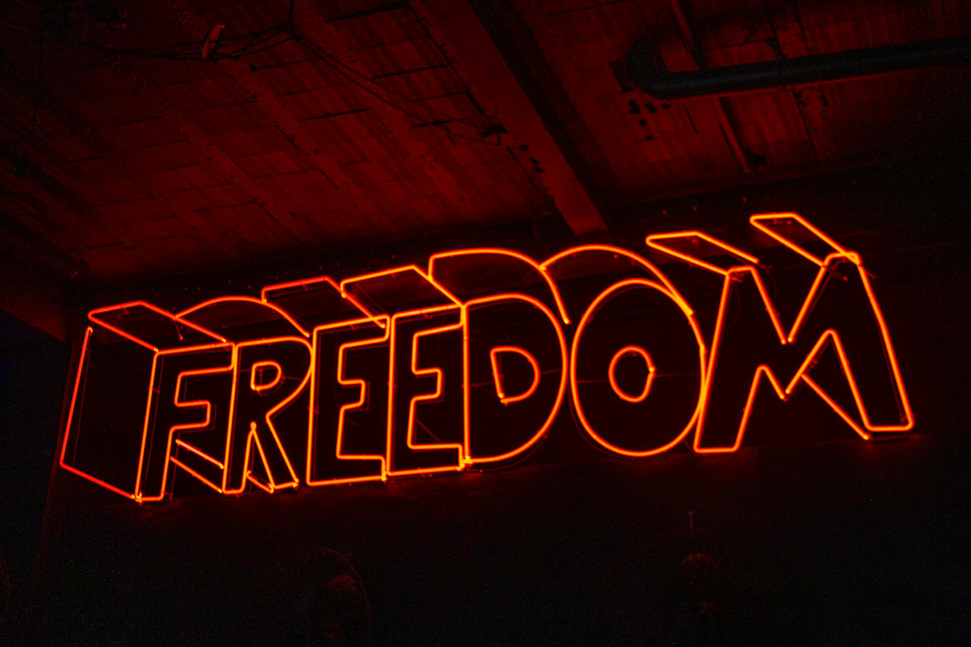 Close-up Photo Of Red Neon Light Signage