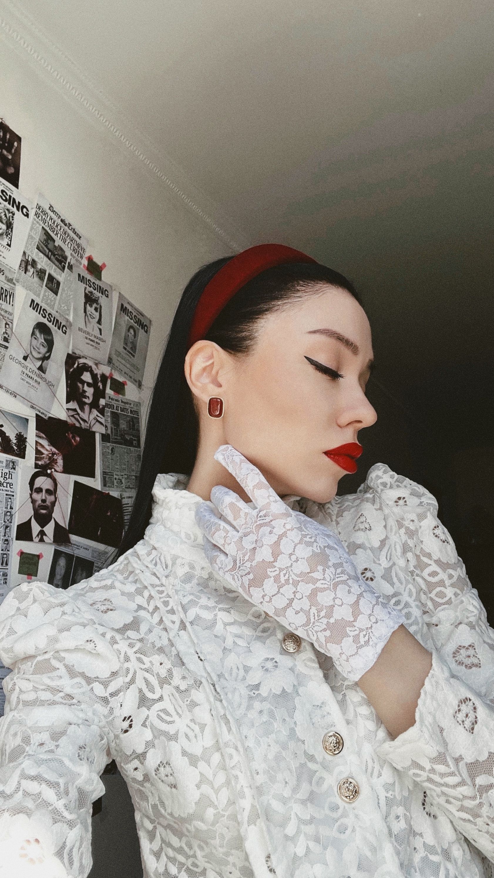 Vintage Style Portrait of Elegant Woman Indoors · Free Stock Photo