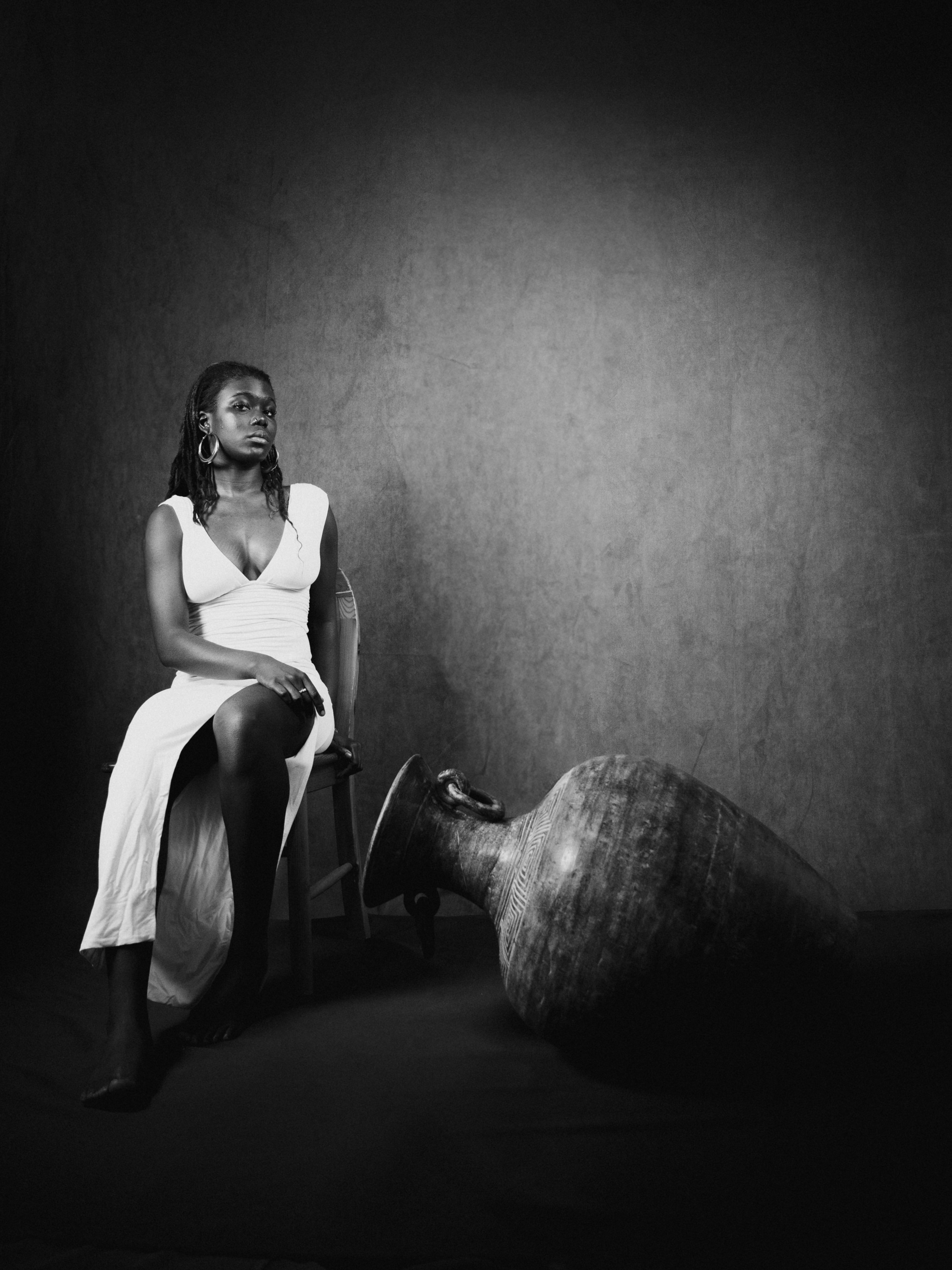 Elegant Black and White Portrait of a Woman · Free Stock Photo