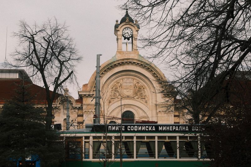 Băile minerale centrale din Sofia, iarna