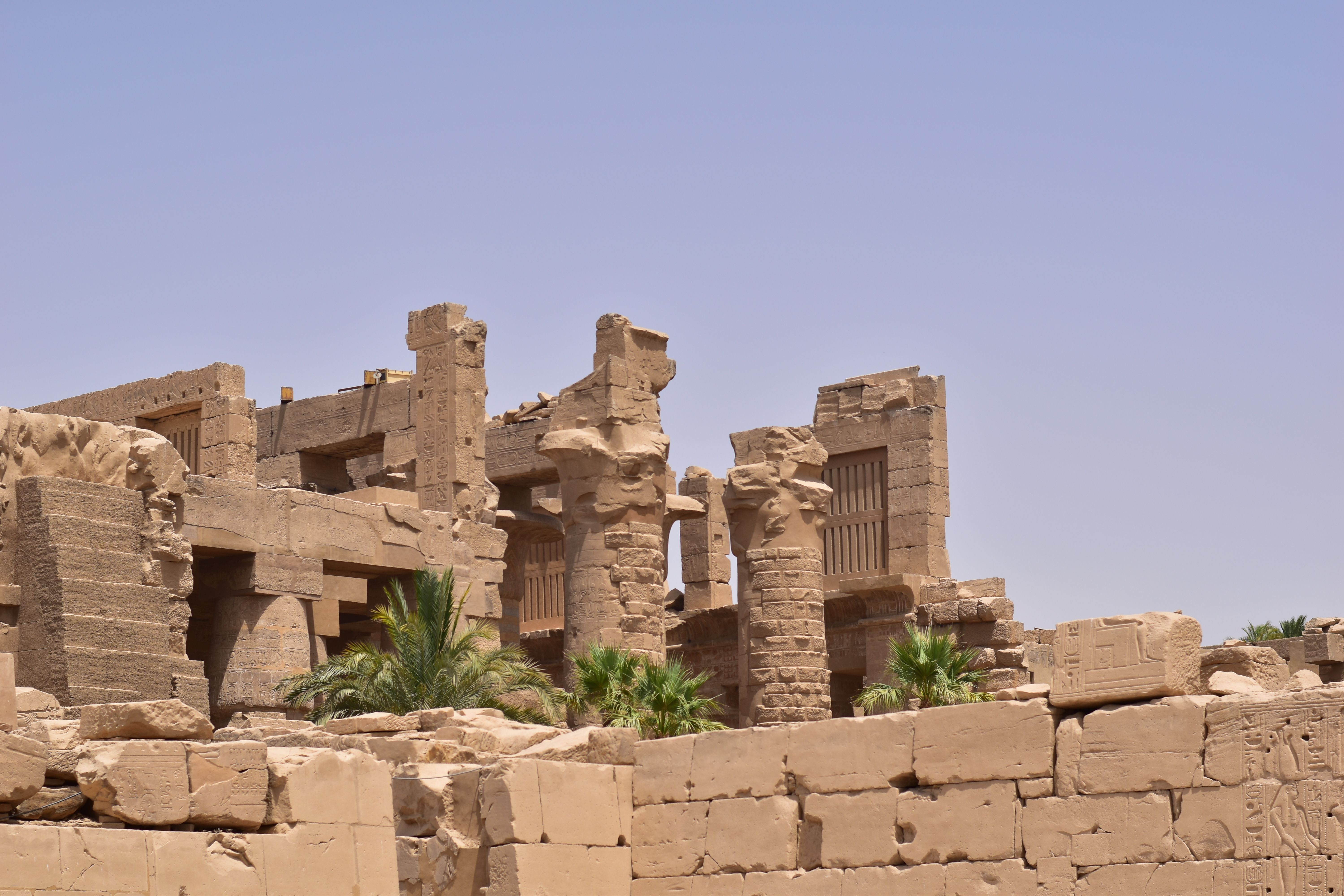 Explore the historic ruins of Karnak Temple in Luxor, showcasing ancient Egyptian architecture.