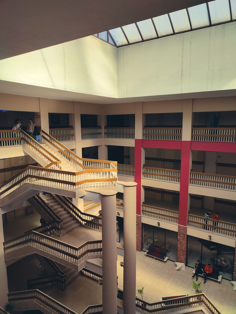 Stair atrium in the Portland studio, photo by Yusuf Yılmaz on Pexels
