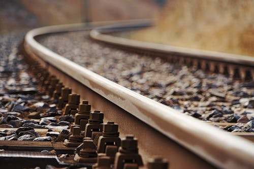 Close-Up Photo Of Rail Tracks