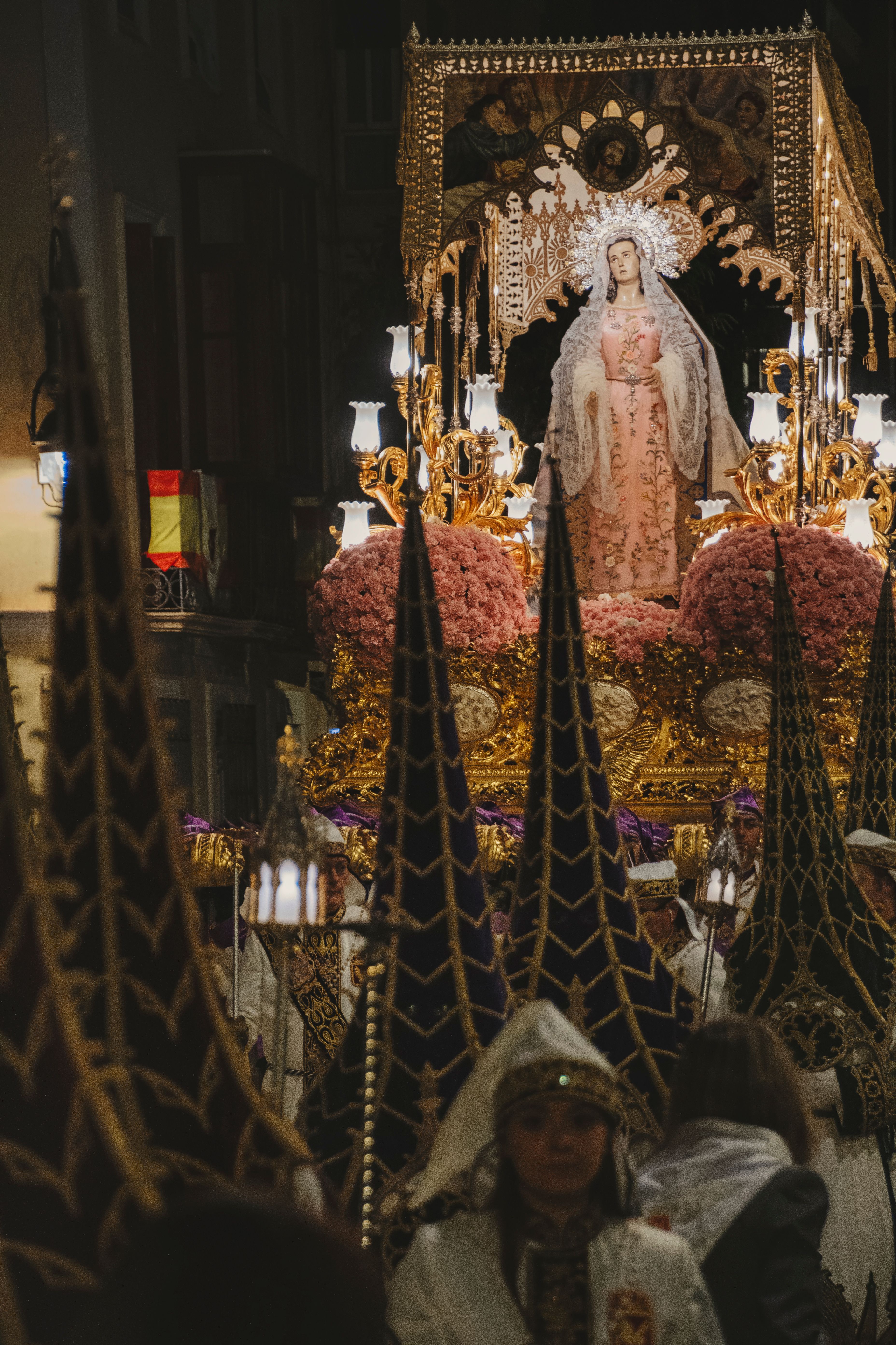 Sacred Religious Festival Procession at Night · Free Stock Photo