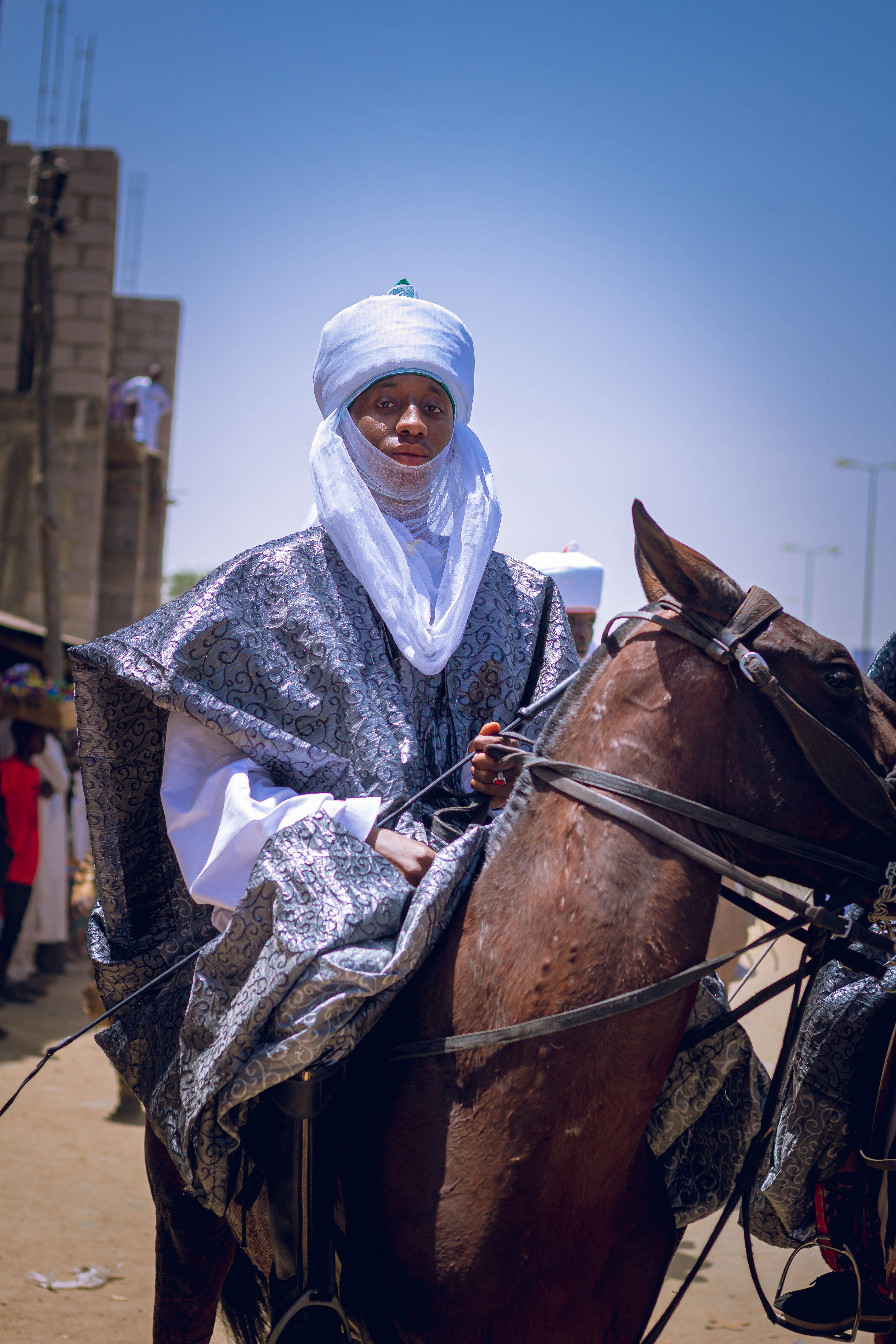 Traditional Rider in Cultural Attire on Horseback · Free Stock Photo