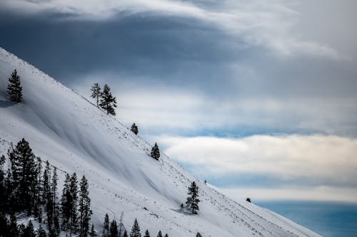 Foto De Montaña Cubierta De Nieve