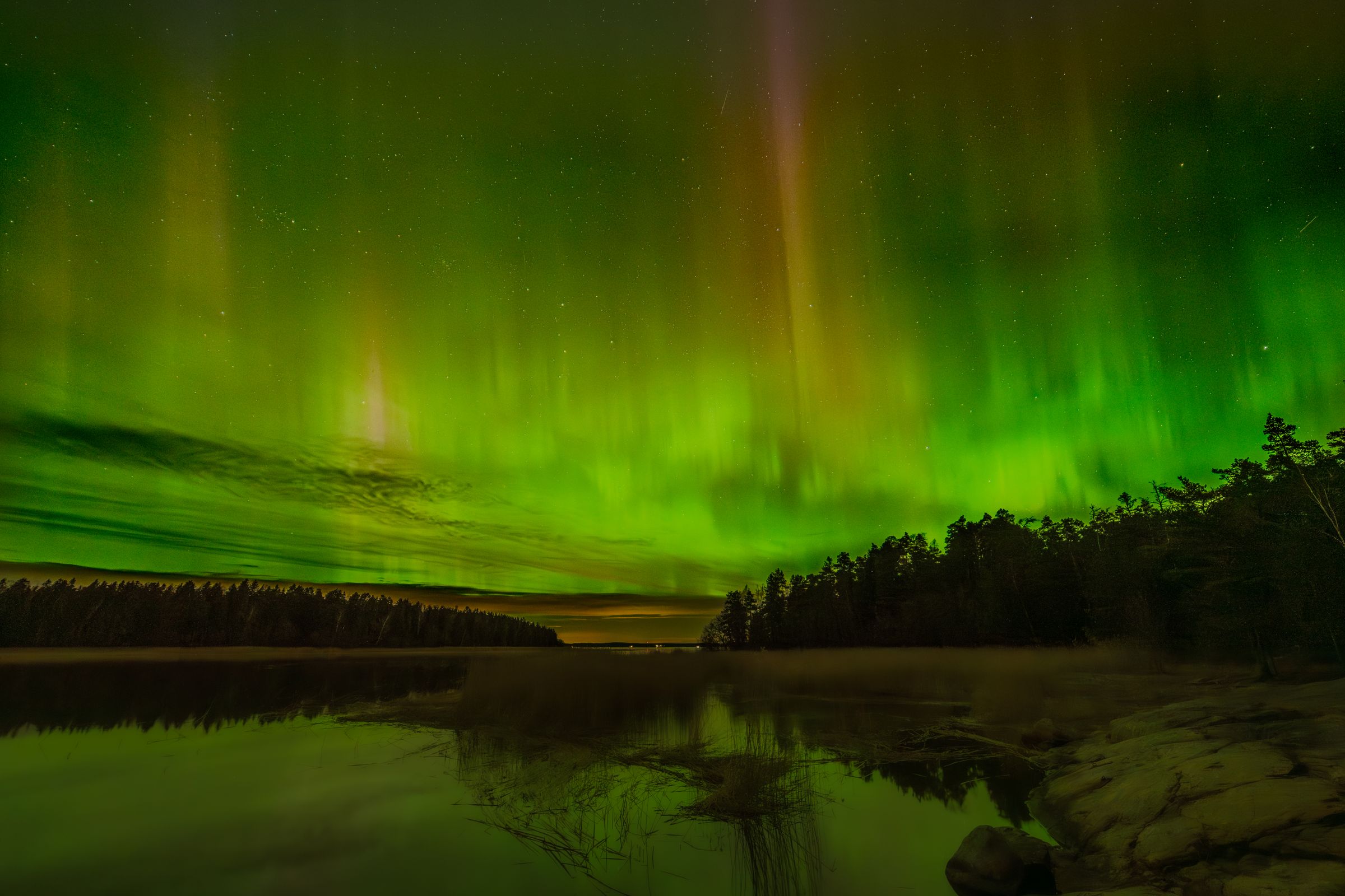 Noorderlicht in de winter, Finland