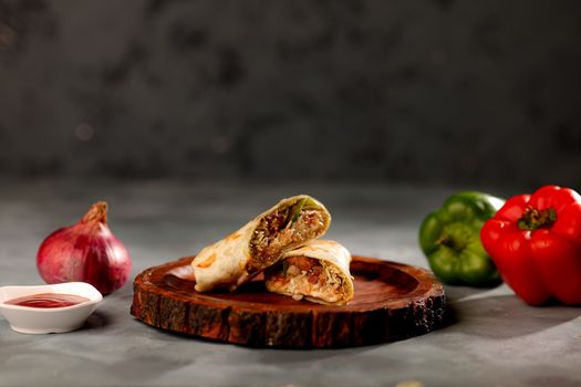 Lunch — Turkey & Steak Burrito