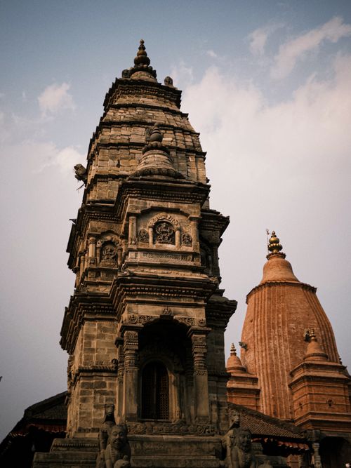 Free Stunning view of historic temples in Nepal against a vibrant sky. Stock Photo