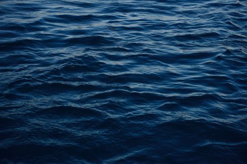 Free Capture of deep blue ocean waves with a calming and peaceful feel. Stock Photo