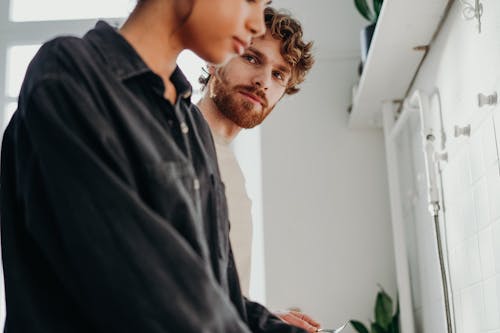 Free Man Looking With Love On His Face Stock Photo