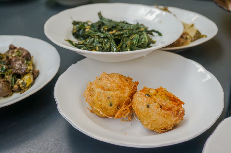 Delicious conch fritters served at a local eatery in the Bahamas