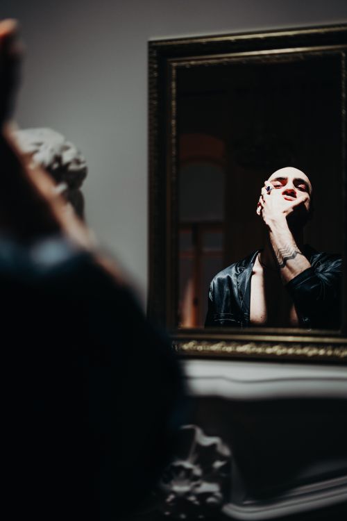Person Holding Hand Mirror Free Stock Photo Person Holding Hand Mirror Free Stock Photo