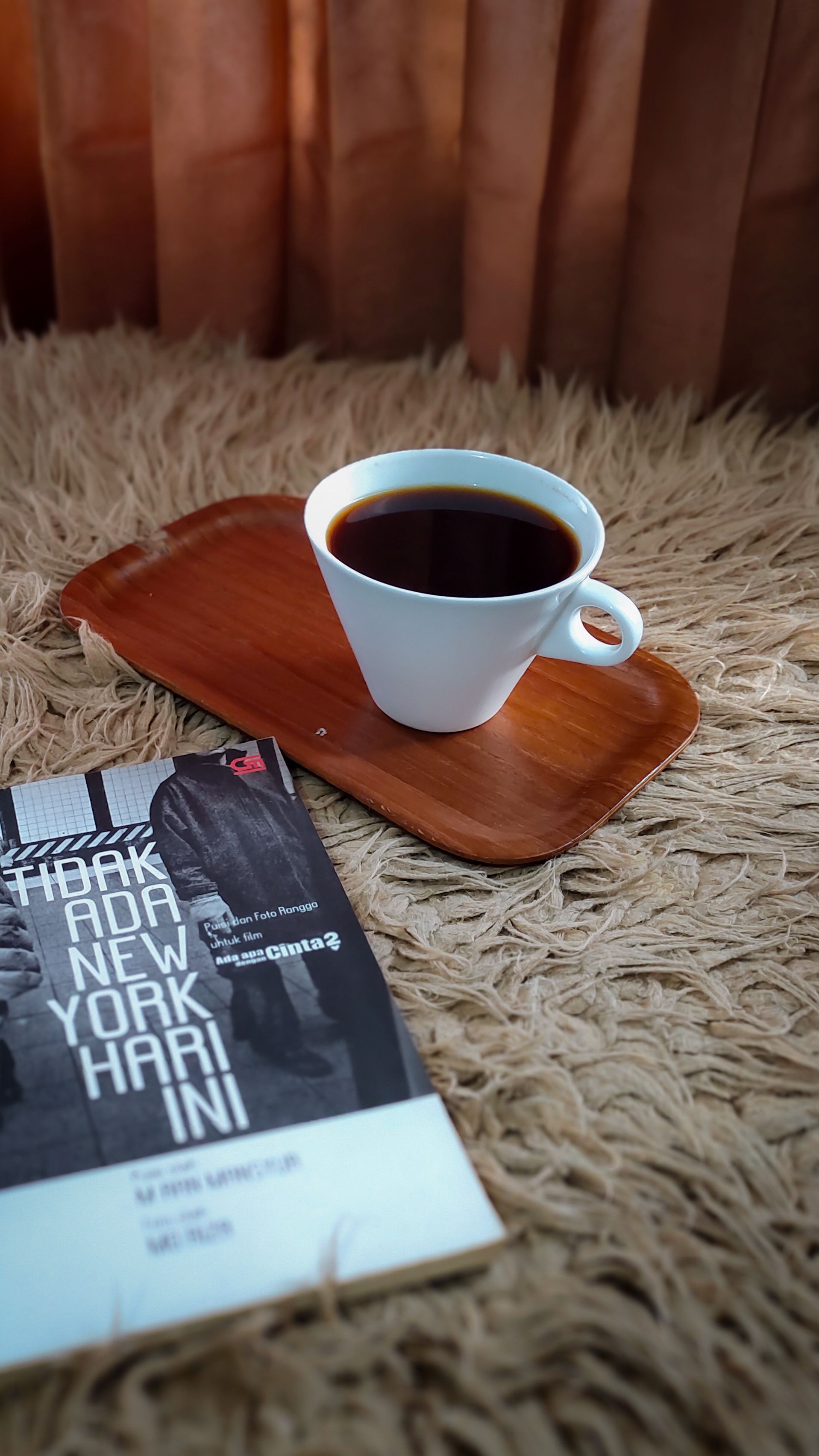 Cozy Coffee Break with Book on Rug
