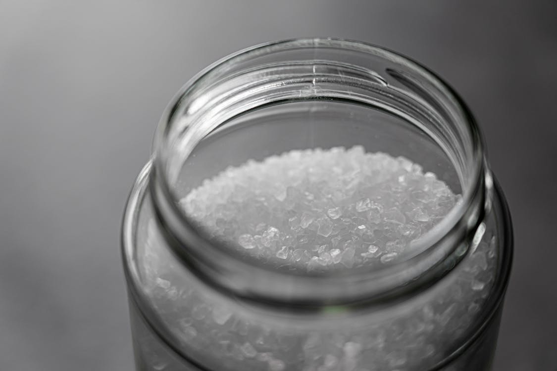 Rock Salt in Glass Jar 
