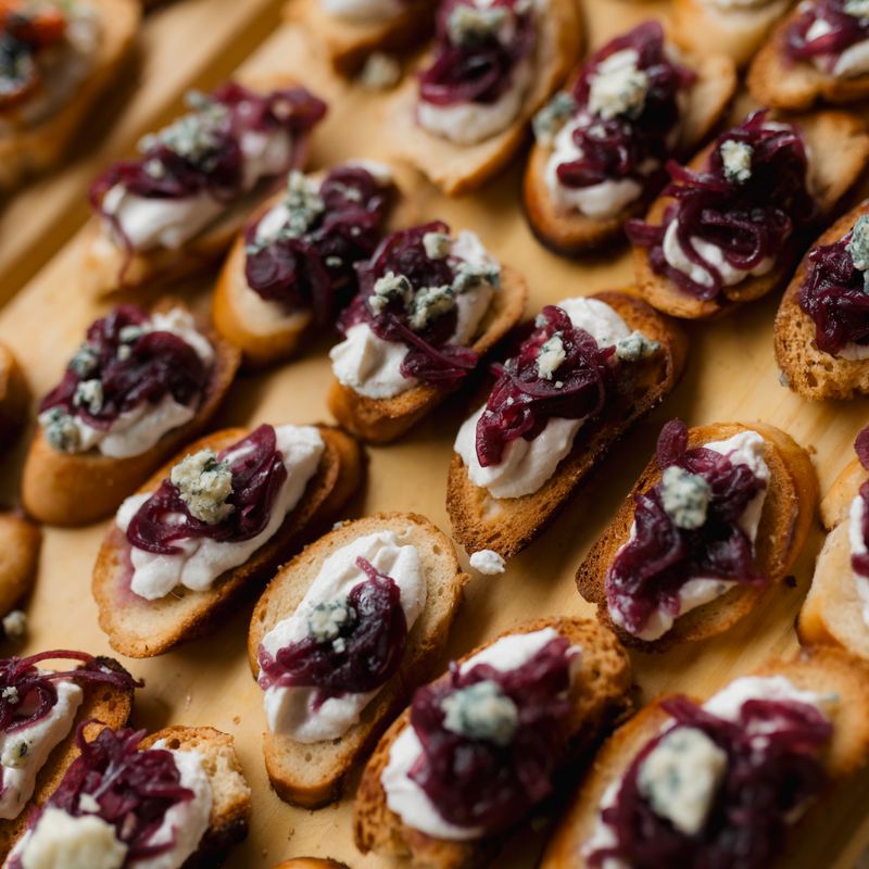 Air Fryer Sourdough Caramelized Onion and Gruyère Tartine Crisps