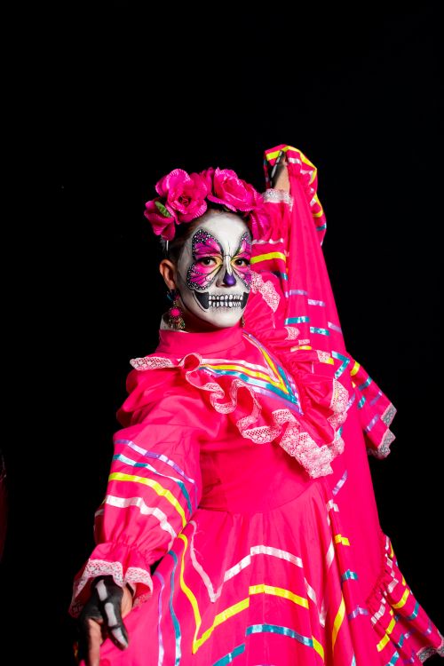 Free A colorful depiction of a Catrina costume from Mexican traditions in Toluca de Lerdo, México. Stock Photo