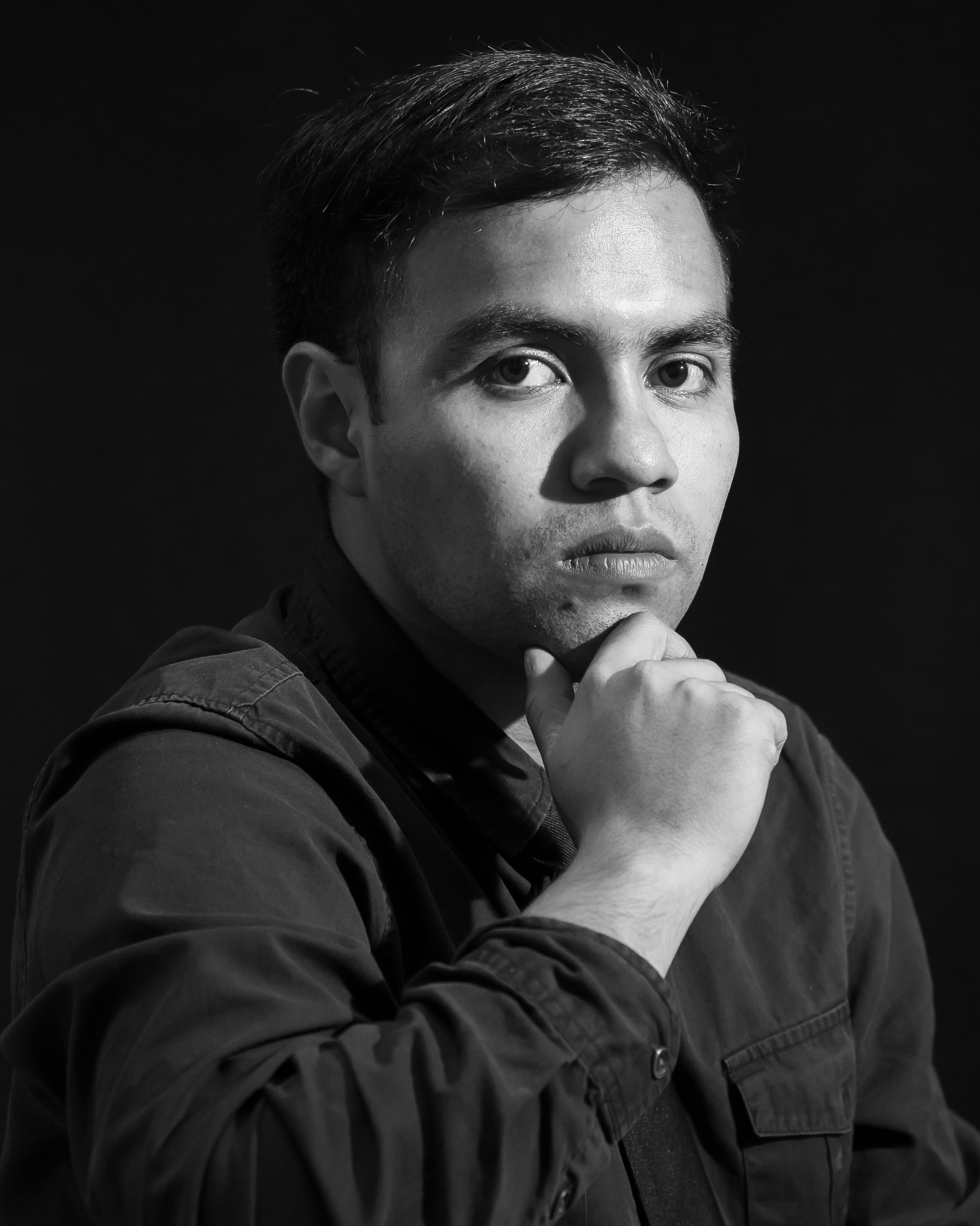 Black and White Portrait of a Young Man · Free Stock Photo