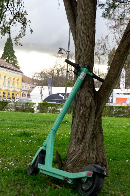 Free stock photo of electric scooter, grass, park Stock Photo