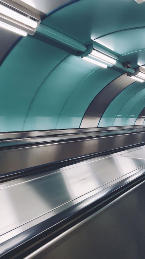 Free Explore the sleek and futuristic design of a St. Petersburg metro station. Stock Photo