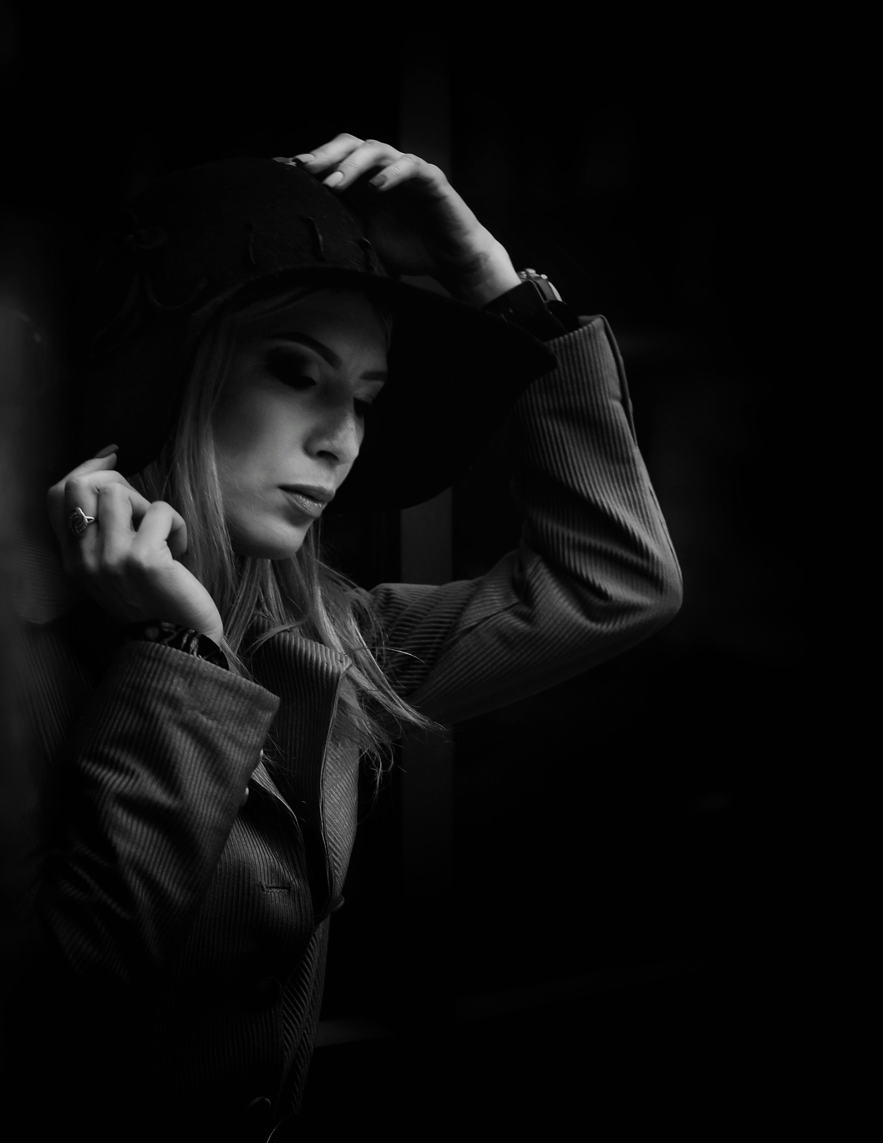 Elegant Black and White Portrait of a Woman · Free Stock Photo