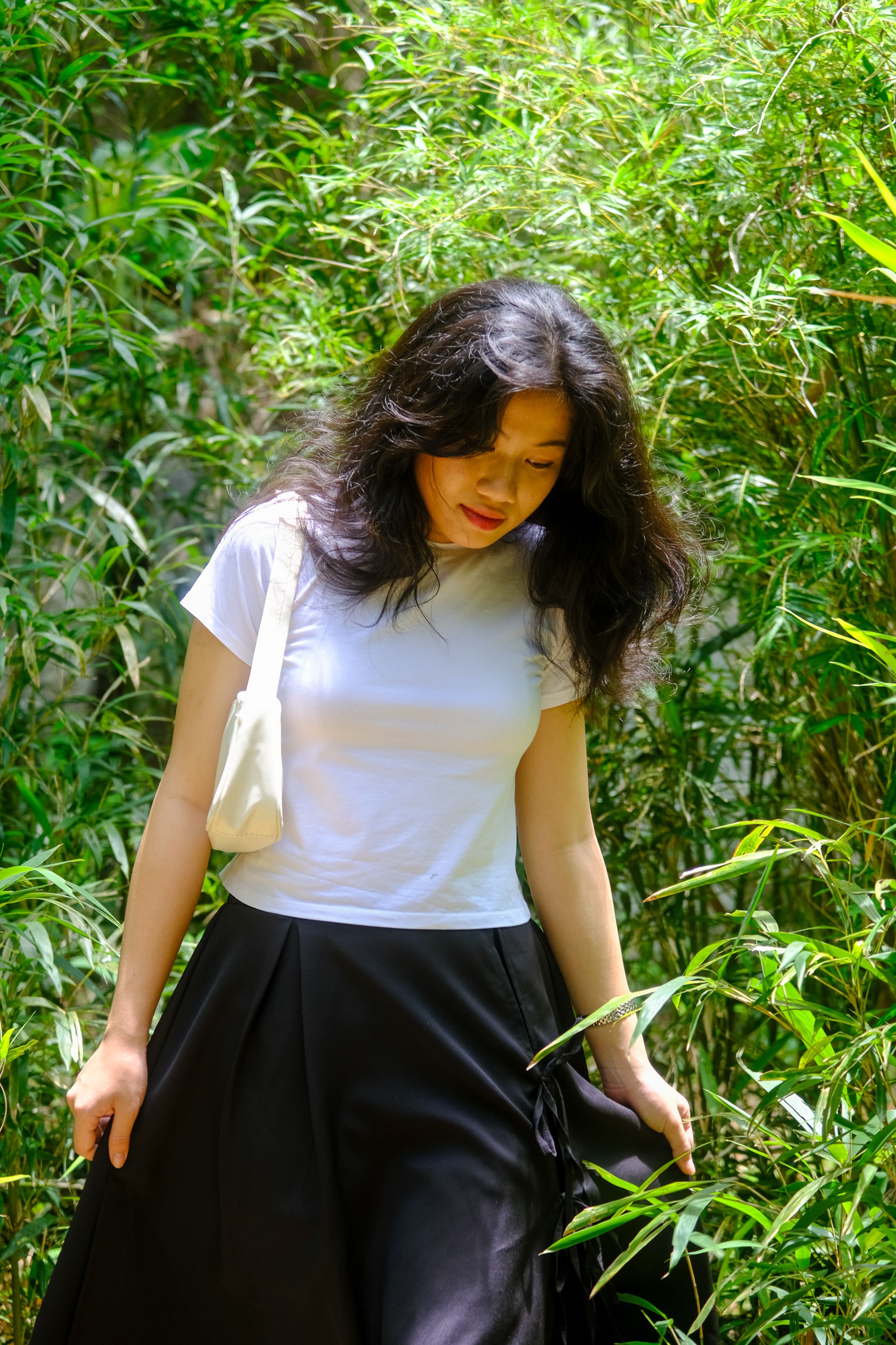 Young Woman Strolling Through Bamboo in Vietnam · Free Stock Photo