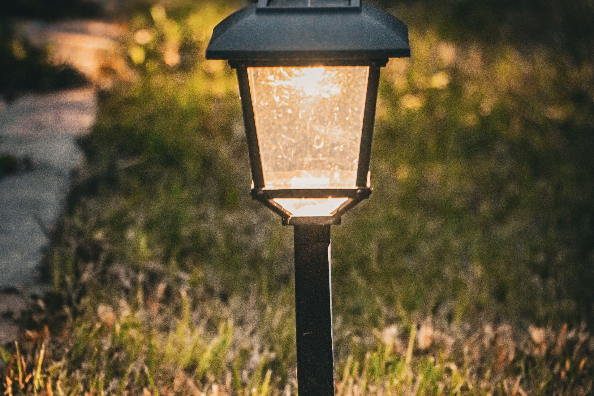 South Florida landscape lighting install at dusk