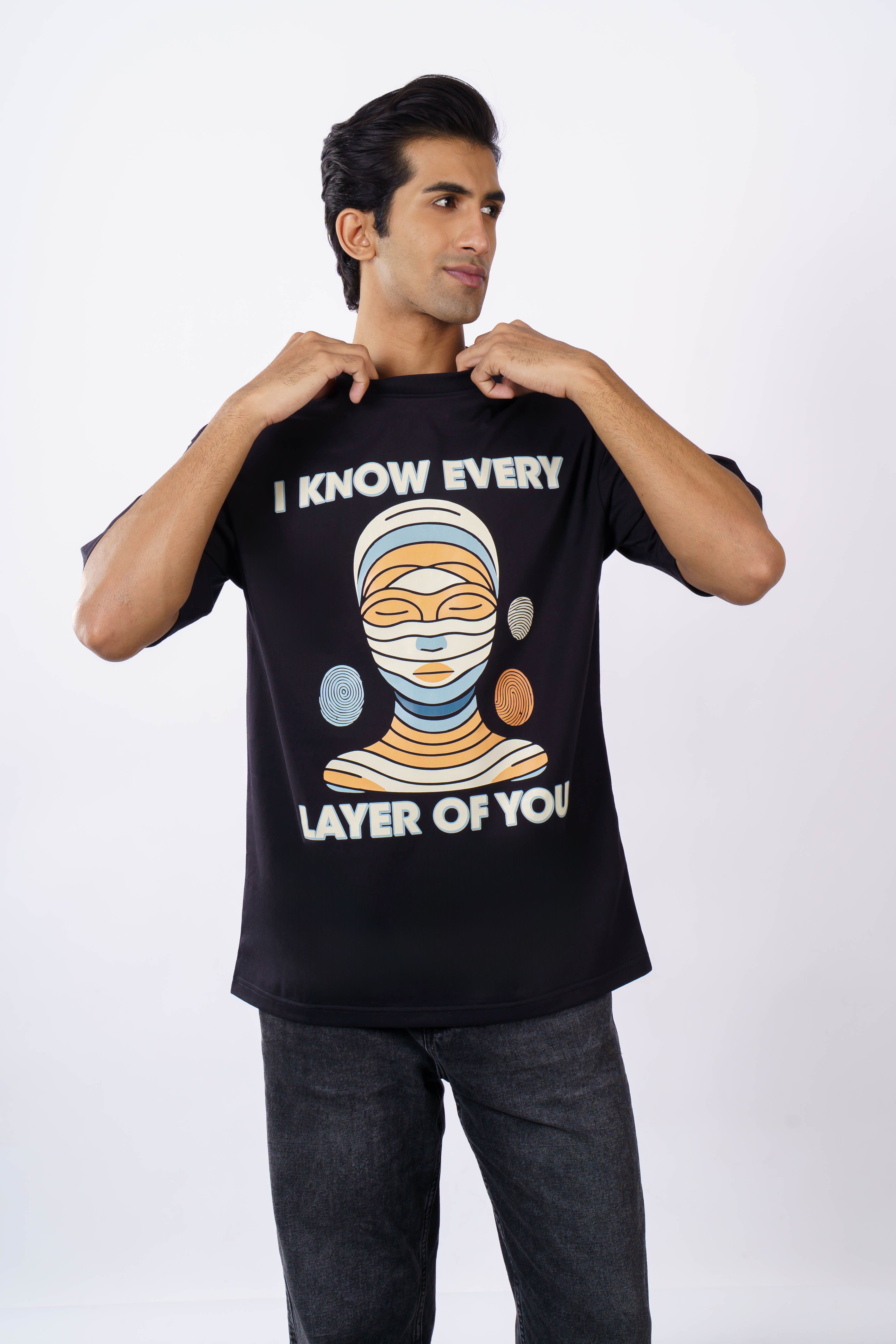 VIRELLO Sand Oversized Graphic Printed T-shirt