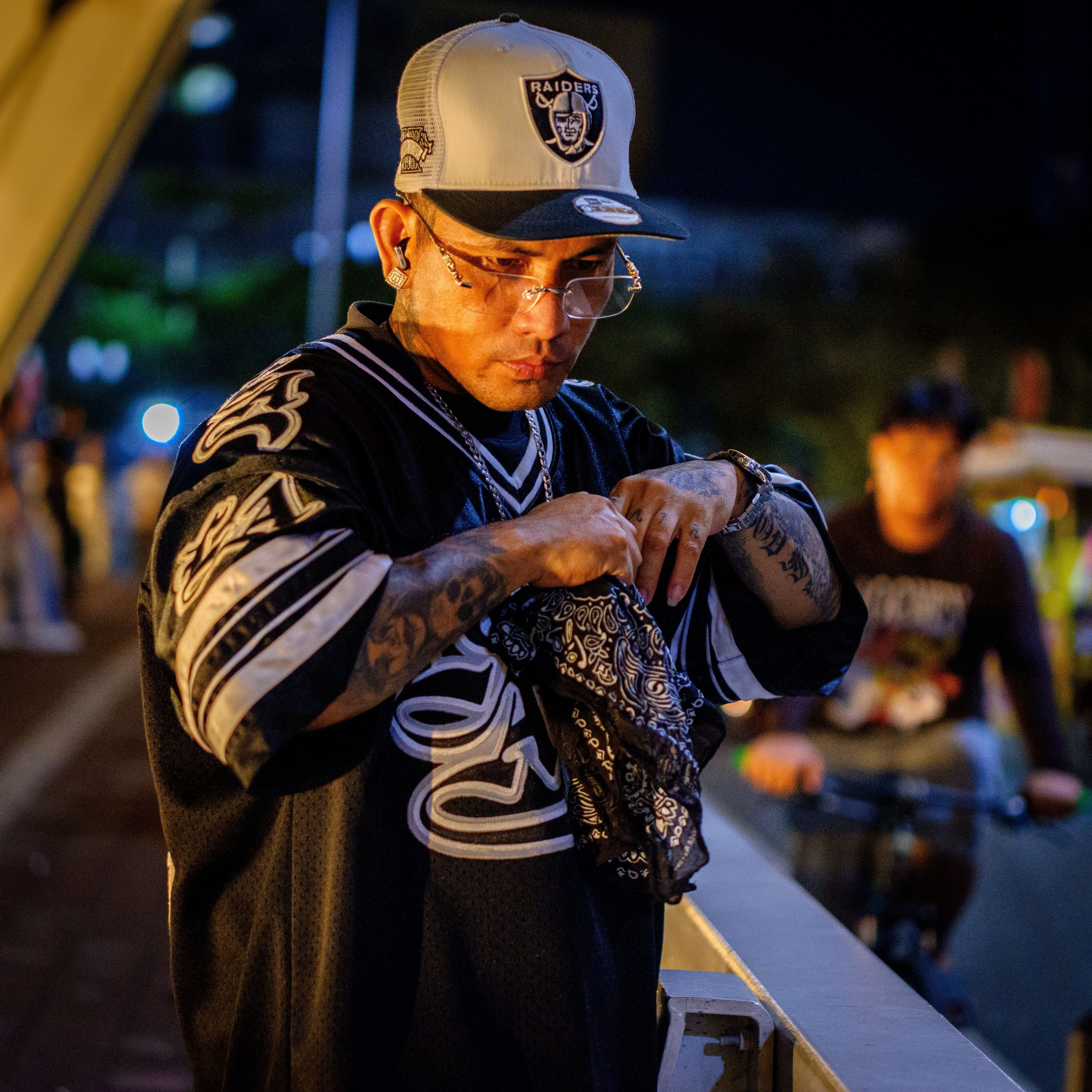 Portrait of a Young Man in Urban Night Setting · Free Stock Photo