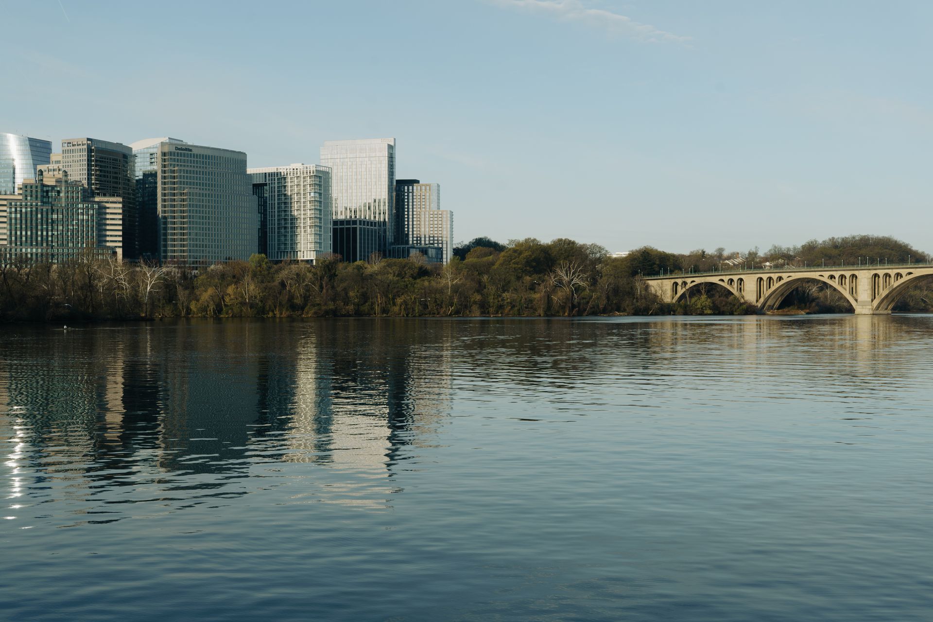 Washington DC skyline at dusk