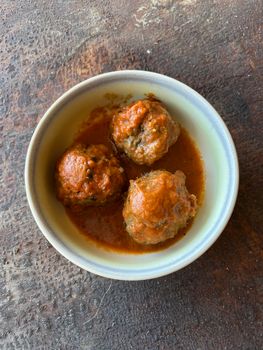 With Sauce Meatballs Of Meat