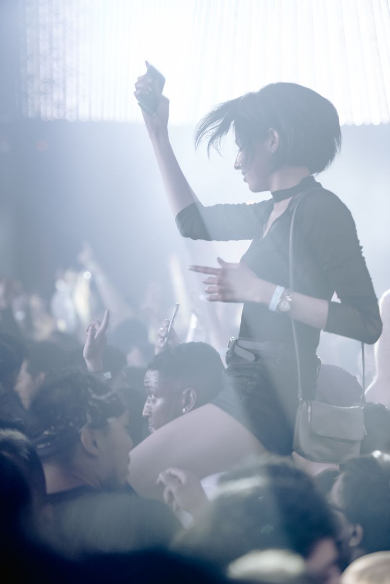 Guest dancing and celebrating at a lively party