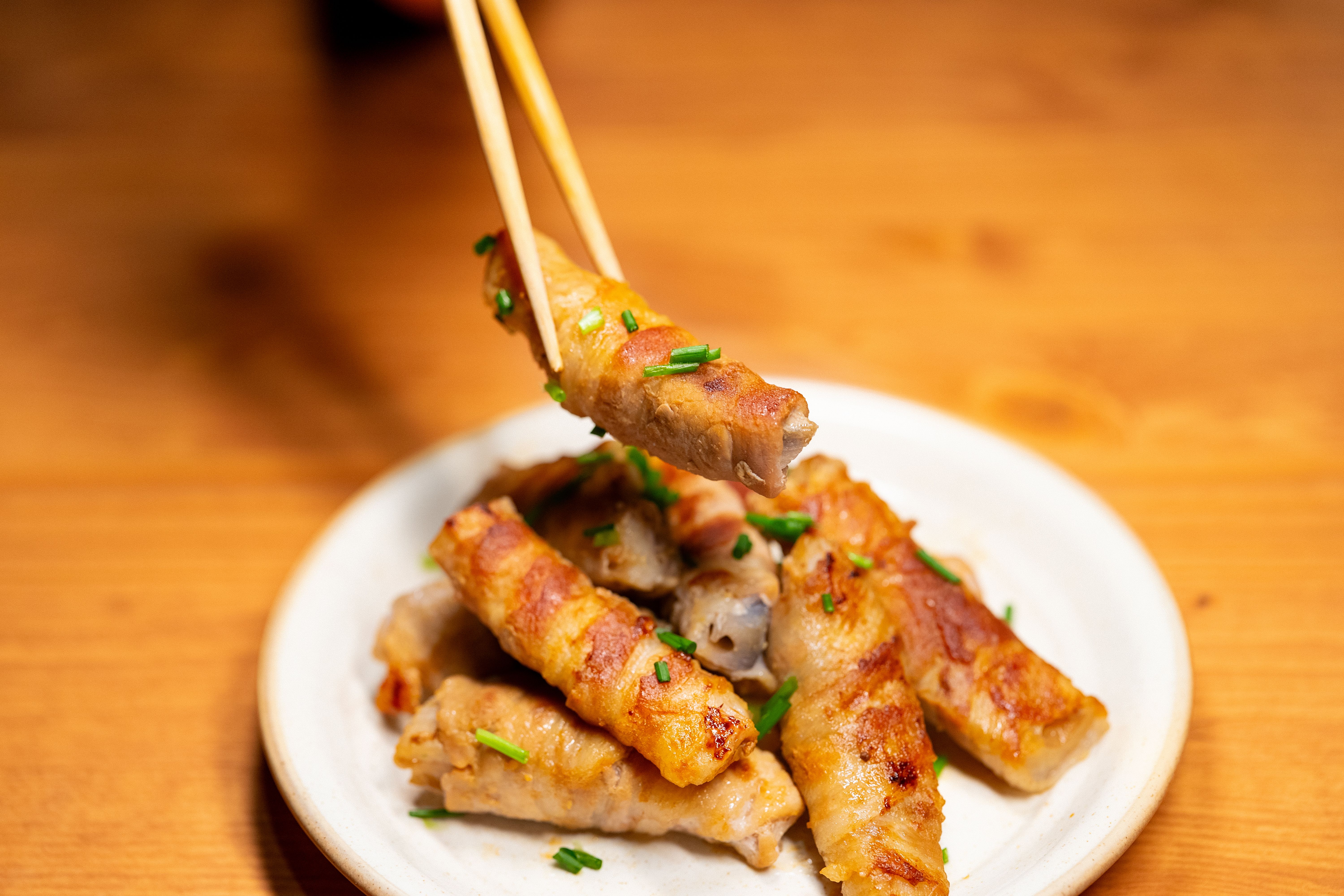 Golden Spring Rolls with Quick Pickles