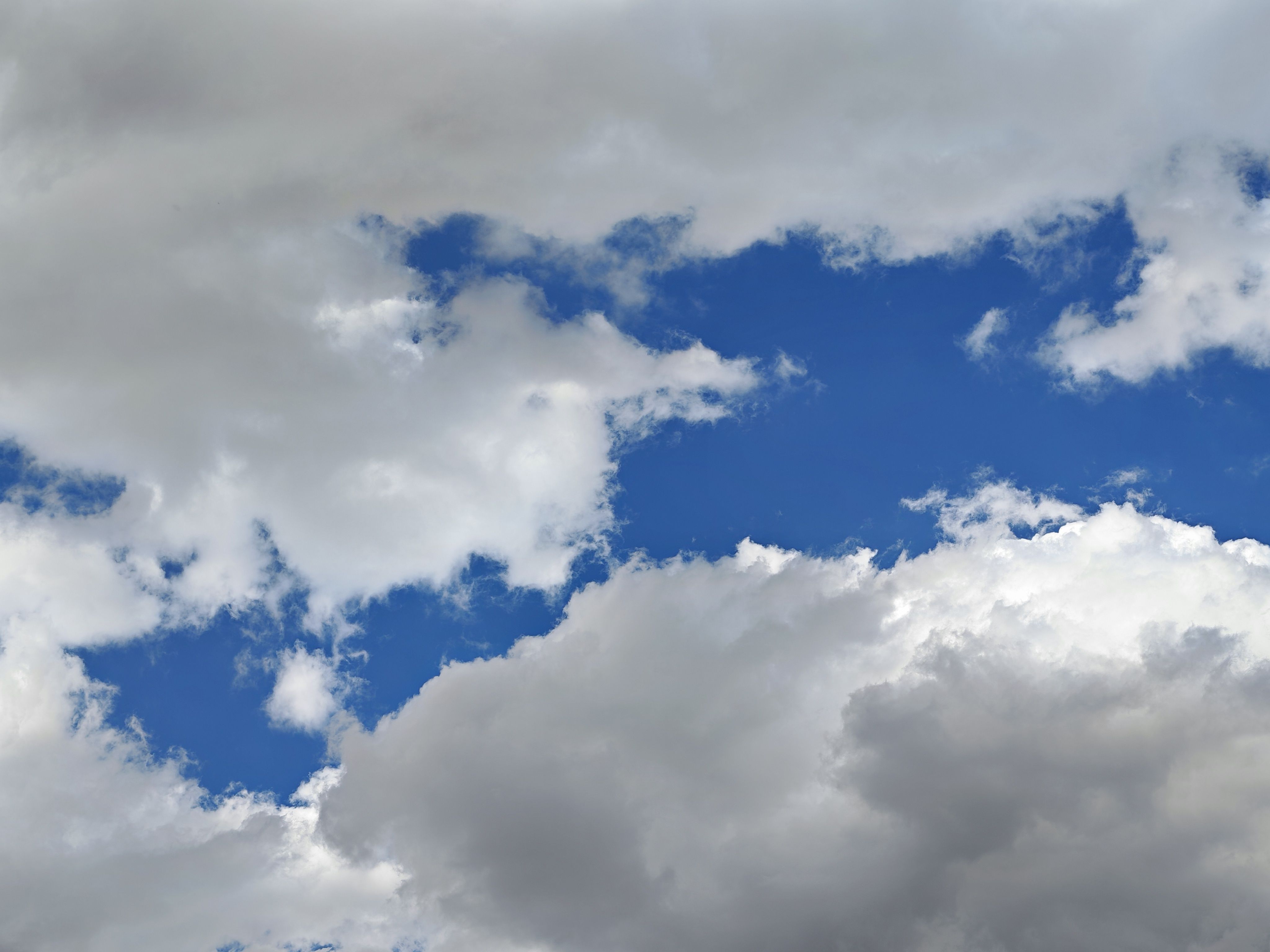 Serene Blue Sky with Fluffy White Clouds · Free Stock Photo