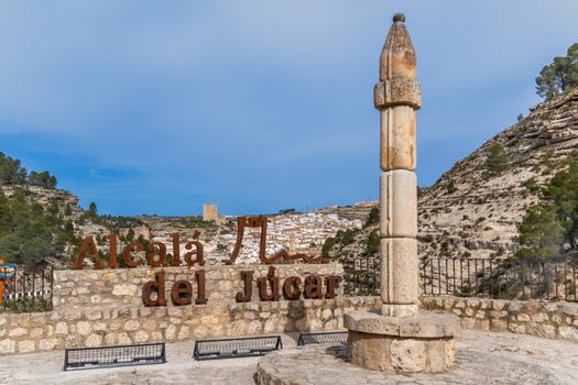 Picturesque panoramic view of Alcalá del Júcar with historical architecture and natural landscape.