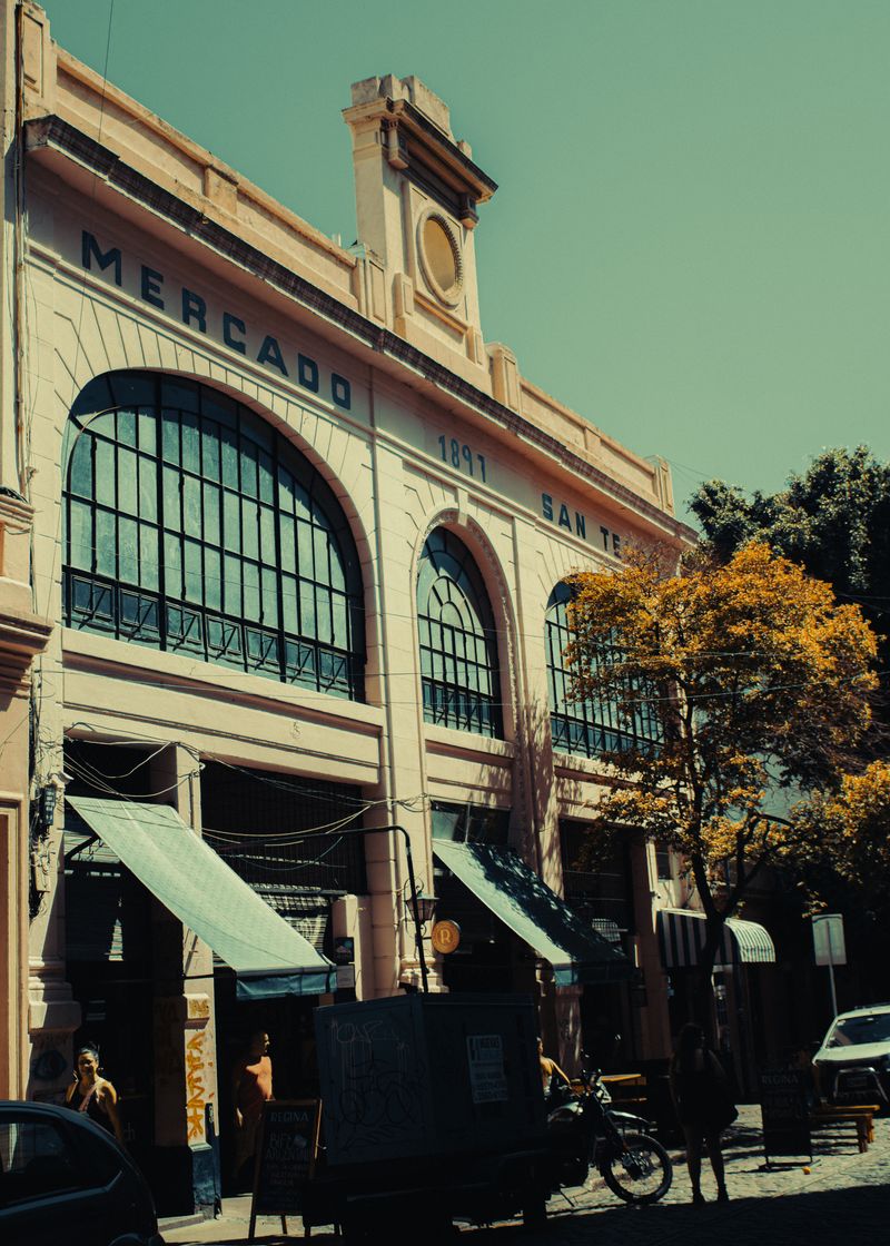 Historic facade of the Mercado de San Telmo in Buenos Aires