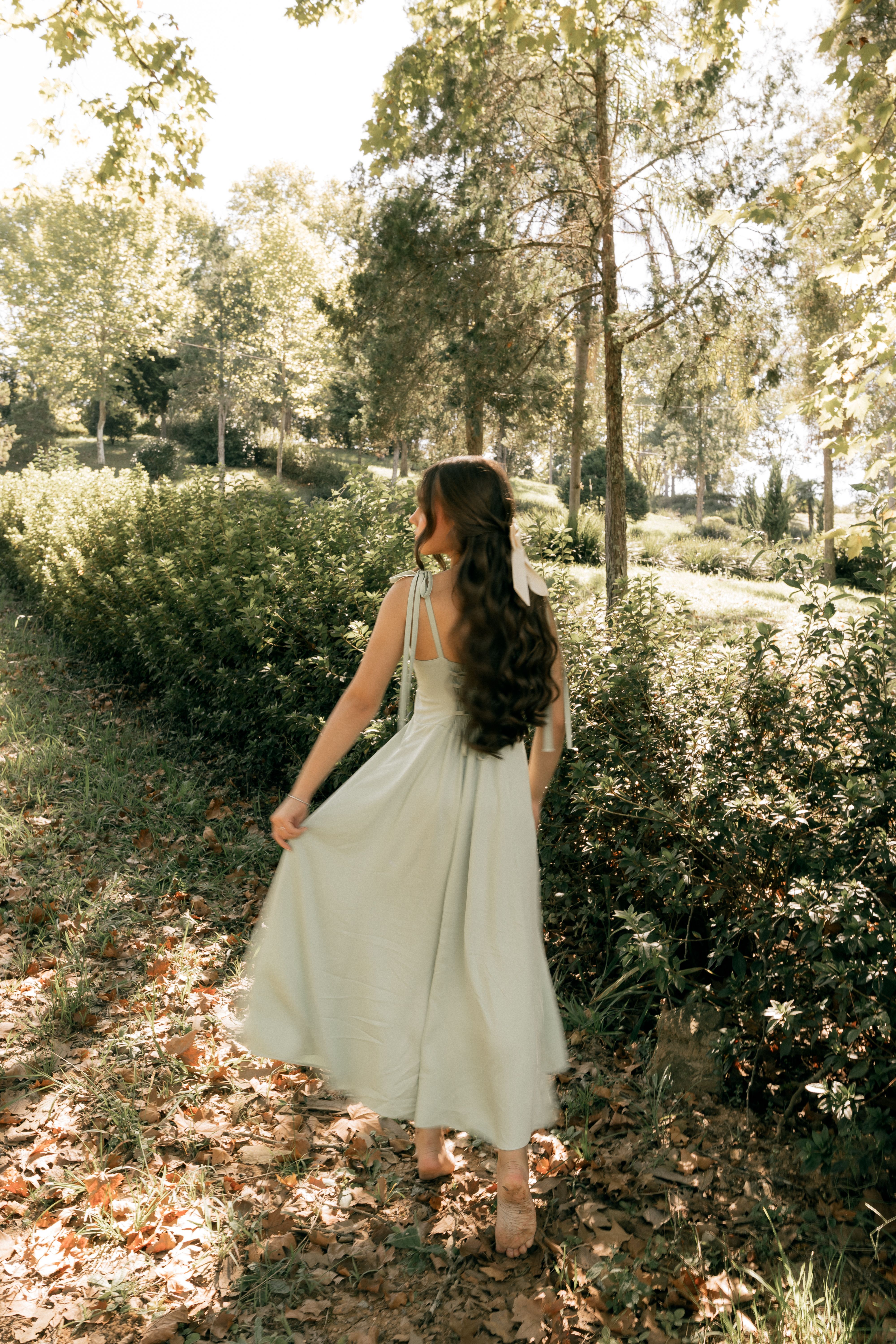 Sundress for a sunny park day in spring