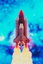 Editorial Photo Of Red Rocket Ship