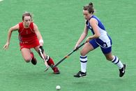 Two Woman competing For a Goal