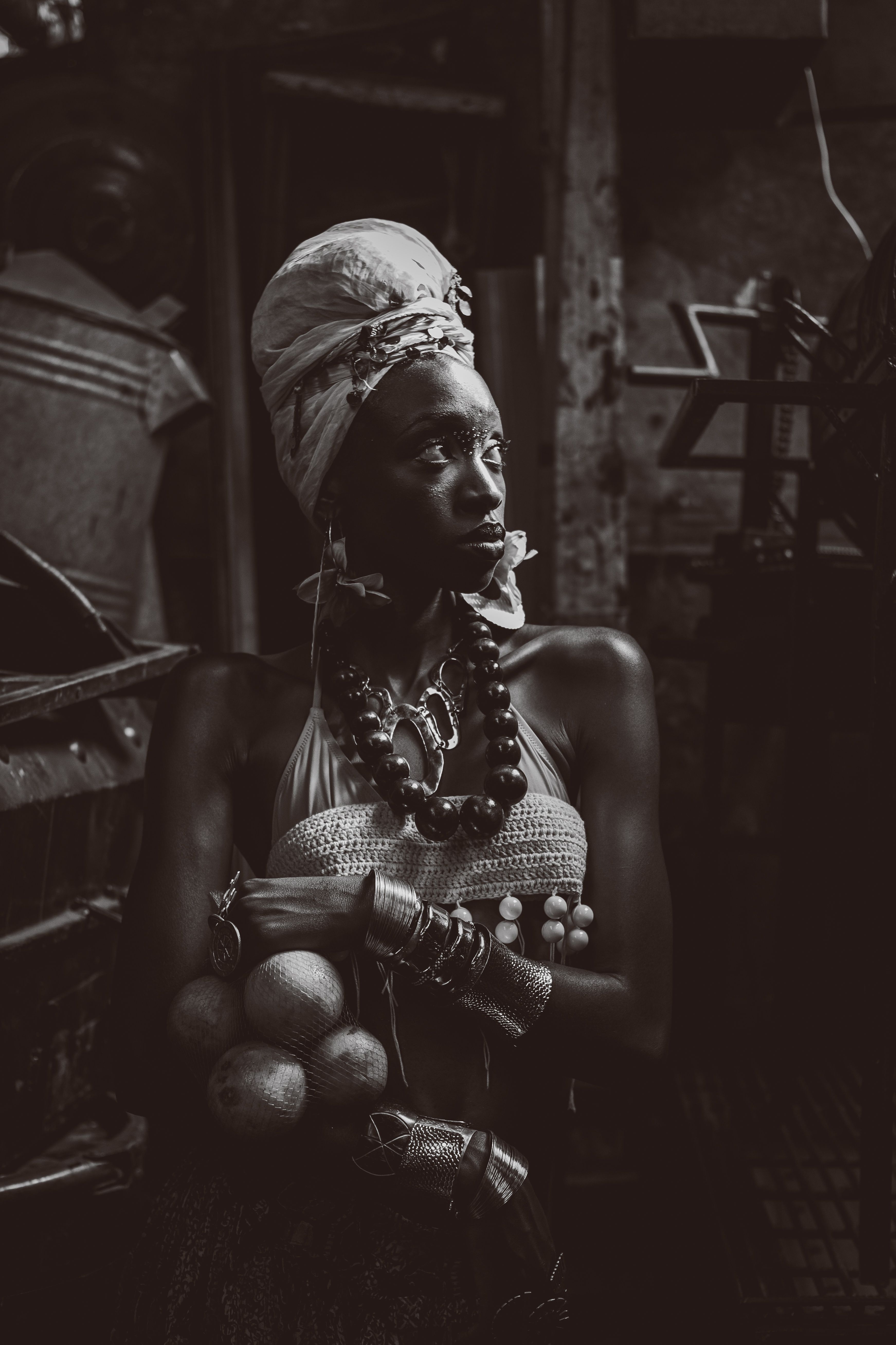Elegant Portrait of Woman in Traditional Attire