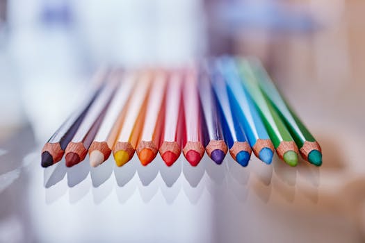 Free stock photo of pens, school, colorful, colourful