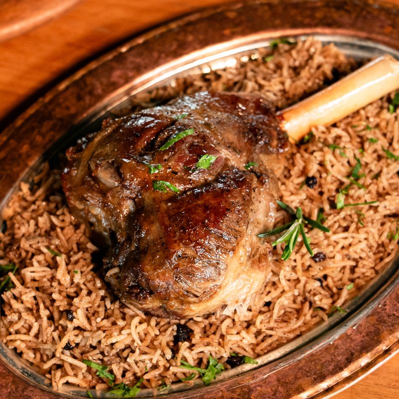Lebanese Kofta-Spiced Lamb Quinoa with Pomegranate Glaze