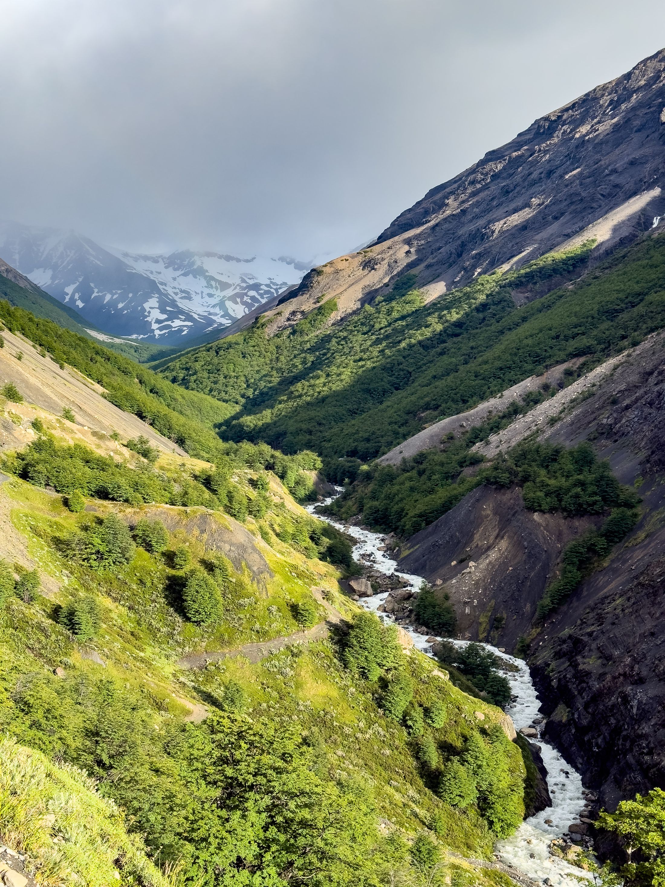 River and mountain valley in Argentine Patagonia
