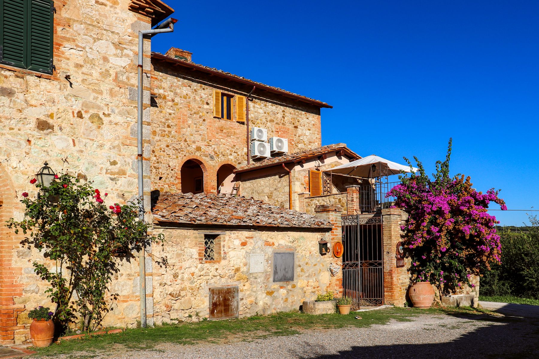 A rustic stone village in Tuscany